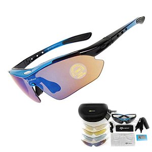 Óculos Rockbros Polarizado 5 Lentes Bike Bicicleta Ciclismo