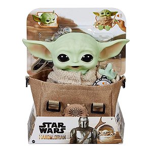 Star Wars Mandalorian Baby Yoda Grogu Pelúcia c/ Mochila
