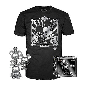 Funko Pop Disney Mickey 90th Kit 3 Pop + Camiseta S (P)