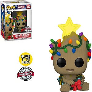 Funko Pop Marvel 530 Groot Holiday Wreath Glows in the Dark