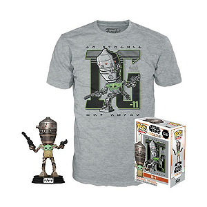 Funko Pop Mandalorian 427 IG-11 Grogu + Camiseta G