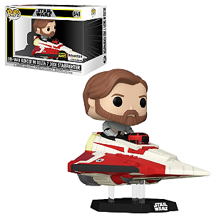 Funko Pop Star Wars 641 Obi-Wan in Delta 7 Jedi Starfighter