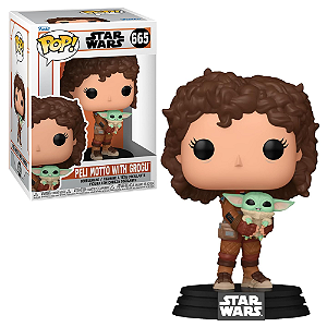 Funko Pop Star Wars The Mandalorian 665 Peli Motto w/ Grogu