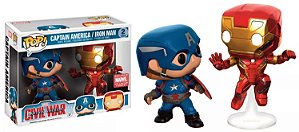 Funko Pop Marvel Civil War 2-Pack Captain America & Iron Man Exclusive