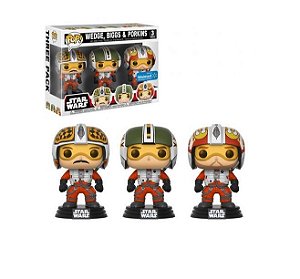 Funko Pop Star Wars 3-Pack Biggs, Wedge e Porkins