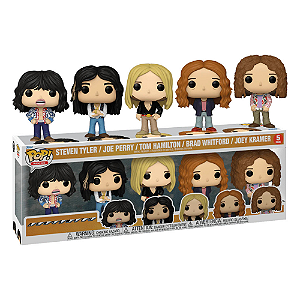 Funko Pop Rocks Aerosmith Steven Tyler e Banda 5 Pack