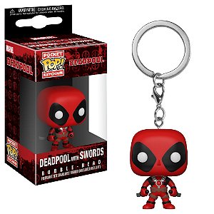 Chaveiro Funko Pocket Pop Deadpool With Swords
