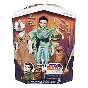 Star Wars Forces of Destiny Aventura Em Endor Leia e Ewok