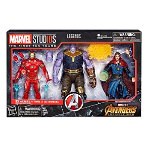 Marvel Avengers Infinity War Iron Man Thanos Dr. Strange 3pk