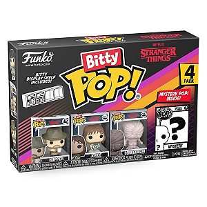 Funko Bitty Pop Stranger Things Mini Toys 4-Pack + Display