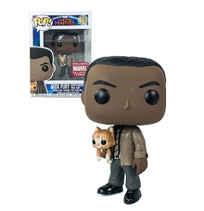 Funko Pop Captain Marvel 447 Nick Fury w/ Goose the Cat