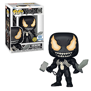 Funko Pop Venom 1141 Venom w/ Mjonir & Sword Glows Exclusive