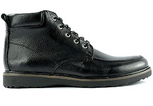 Bota Masculina Moc Toe Couro Preto Barcelona Design