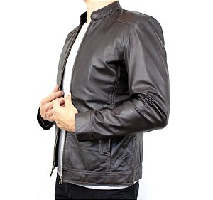 Jaqueta Masculina De Couro Legitimo Café Barcelona Design - Barcelona Design | Site Oficial ® | Calçados Masculinos