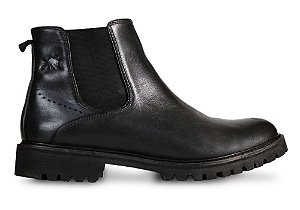 Bota Chelsea Masculina Couro Preto | Barcelona Design