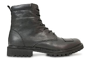 Bota Masculina Couro Preto Cano Médio Barcelona Design | Cycles