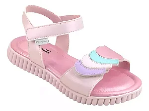 Sandália Candy Pampili Infantil Papete Corações Infantil