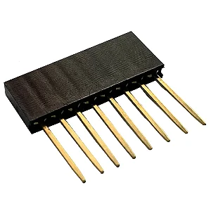 Barra De 8 Pinos Fêmea Longa / Conector Empilhável