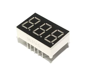 Display LED 7 Segmentos 3 Digitos Vermelho 0,36" Catodo Comum