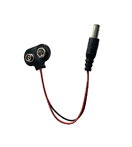 Clip Plug Adaptador para Bateria 9V com Saída P4