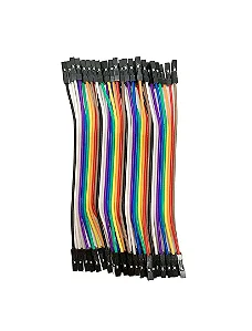 40 Cabos Jumper 10cm Fêmea-Fêmea