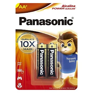 Pilha alcalina Panasonic AA - 3,50/cada