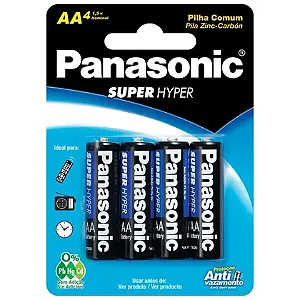 Pilha alcalina Panasonic AA - 3,50/cada