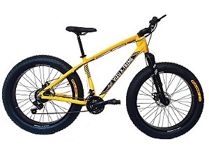 FAT BIKE ARO 26 ALUMÍNIO VIZU X-TREME SHIMANO 21V SUSPENSÃO INVERTIDA