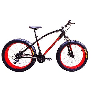 FAT BIKE ARO 26 VIZU X-TREME AÇO 21V SUSPENSÃO