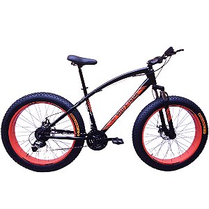 FAT BIKE ARO 26 VIZU X-TREME AÇO 21V SUSPENSÃO