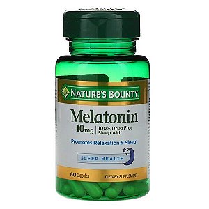 Nature's Bounty, Melatonina, 10 mg, 60 Cápsulas