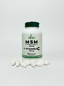 MSM + Vitamina C, Natusa, 900mg MSM, 300mg Vitamina C, 120 Comprimidos