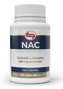 NAC  60 cápsulas 600mg por porção - Vitafor