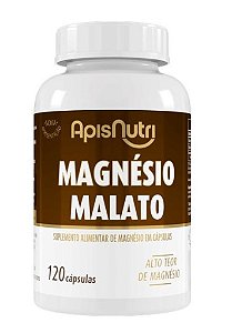 Magnésio Malato 650mg 120 Cápsulas - ApisNutri