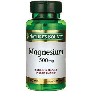 Óxido de Magnésio 500mg 100 Comprimidos Nature's Bounty