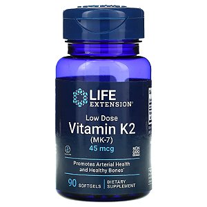 Vitamina K2 Mk7, 45mcg, Life Extension, 90 Softgels