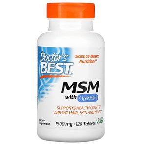 MSM Doctor's Best 1500mg 120 Comprimidos