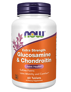 GLUCOSAMINA CONDROITINA DOSE EXTRA 60 TABLETS - NOW FOODS