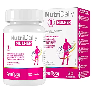 NutriDaily Polivitamínico Mulher 500mg 30 Cápsulas Apisnutri