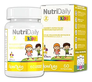 NutriDaily Polivitamínico Kids 550mg 60 Comprimidos Sabor Tuti Fruti Apisnutri