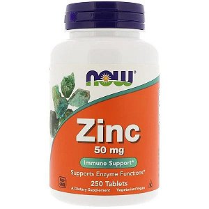 Zinco Now Foods 50mg 250 Comprimidos