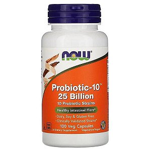 Probiótico 10-25 Bilhões NOW FOODS 100 Cápsulas