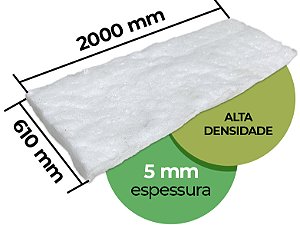 Manta Fibra-Cerâmica / Isolamento Térmico / Alta Densidade / 200 X 61 cm / 5 mm