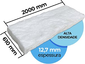 Manta Fibra-Cerâmica / Isolamento Térmico / Alta Densidade / 200 X 61 cm / 12,7 mm