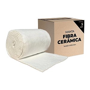 Rolo Manta Fibra-Cerâmica / Isolamento Térmico / Densidade 128 kg/m³ / Espessura 5 mm
