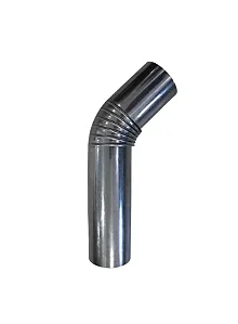 Curva Sanfonada Para Chaminé / 115 mm / 45 Graus / Inox Polido