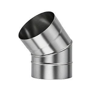 Curva 45° / Soldada / Para Chaminé / Ø 135 mm / Inox Escovado