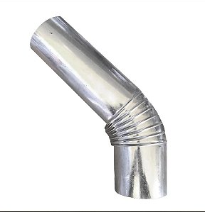 Curva 45° / Sanfonada / Para Chaminé / Ø 135 mm / Galvanizado