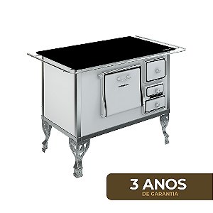 Fogão Colonial / Nº 2 / Chapa Vitrocerâmica / Branco / Varão / Esquerdo