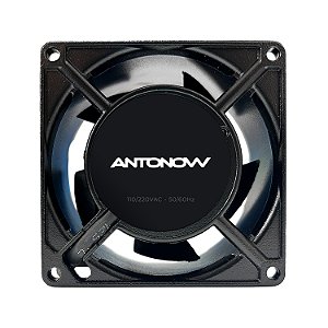 Microventilador Axial em Alumínio / 80 x 80 x 38 mm / Bivolt 110/220V / 50/60hz / Ventoinha / Cooler